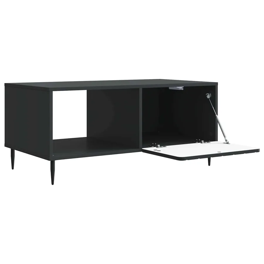 Table basse Noir 90 x 50 x 40 cm Bois d'ingénierie - 4
