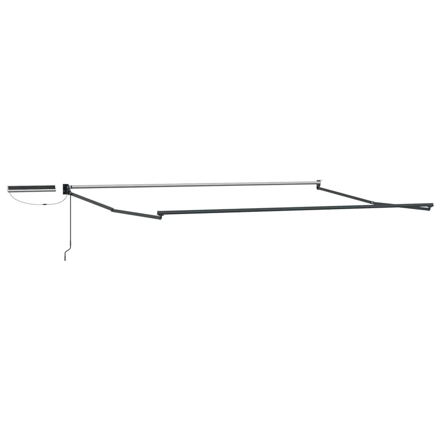 Cadre de store rétractable électrique Anthracite 4 × 3 m Acier - 2
