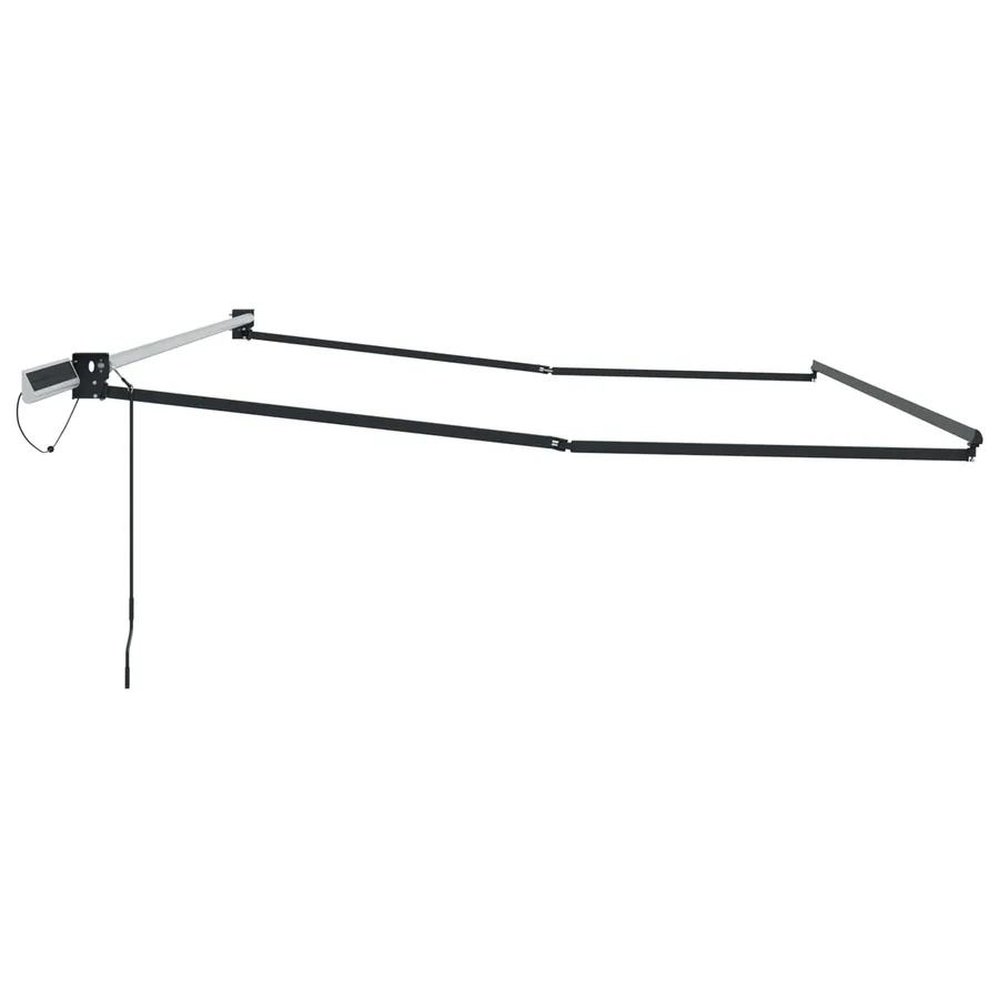 Cadre de store rétractable électrique Anthracite 4 × 3 m Acier - 4