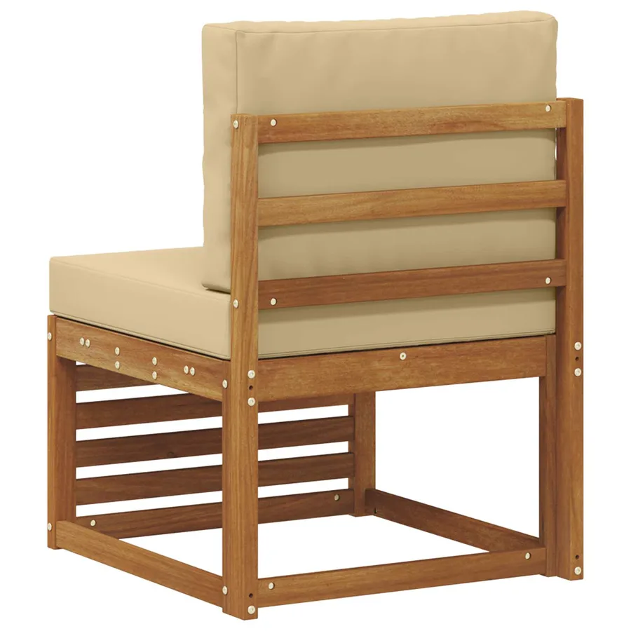 Sofa de milieu extérieur Bois d'Acacia Massif Naturel - 5
