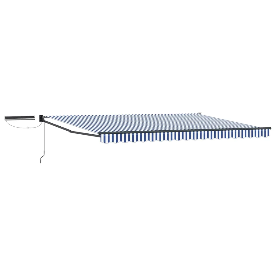 Auvent rétractable électrique Bleu, Blanc, Anthracite 5 x 3 m - 2