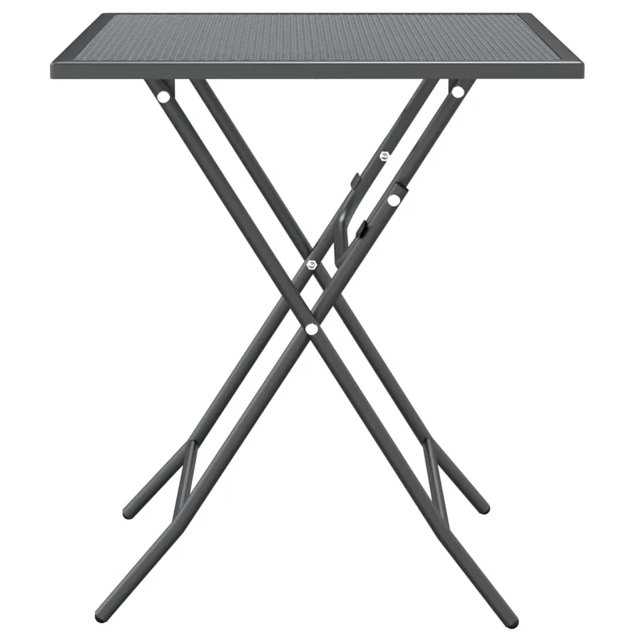 Ensemble à manger de jardin 3 pcs Maille Métal Anthracite - 5