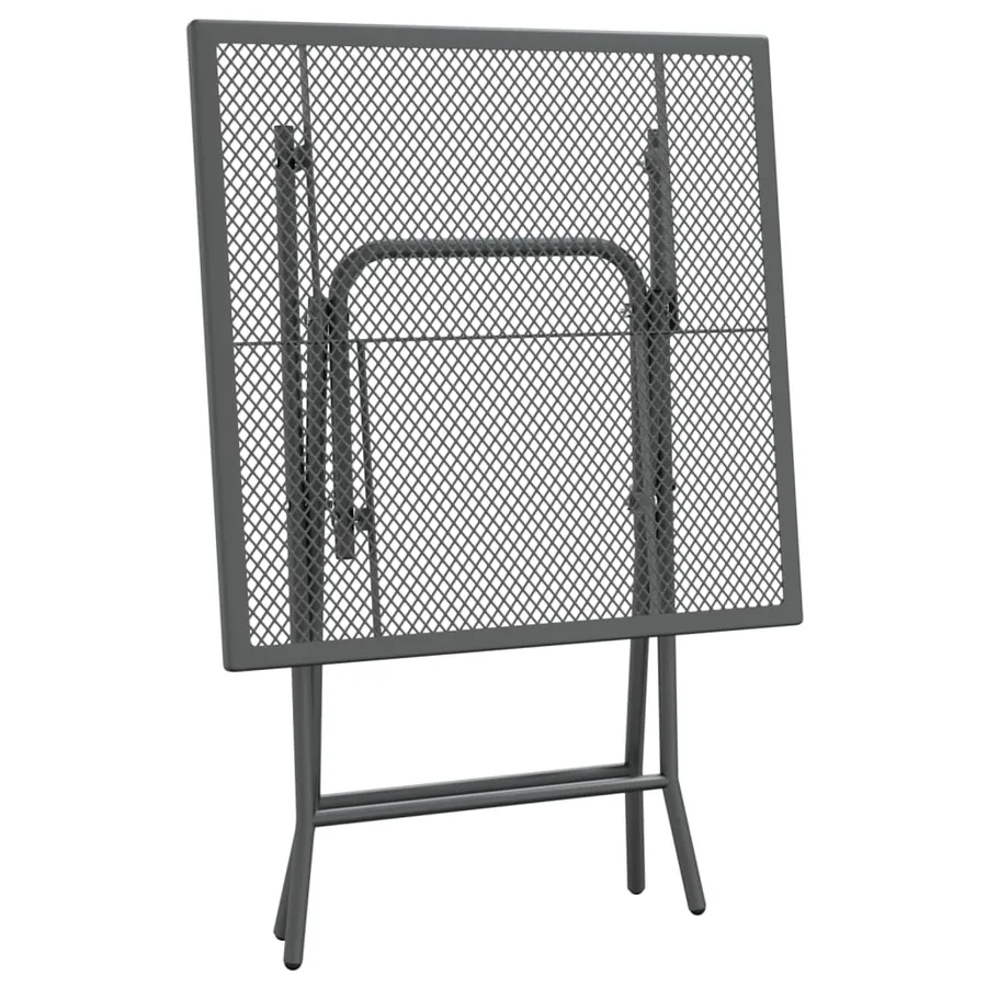 Ensemble à manger de jardin 3 pcs Maille Métal Anthracite - 6