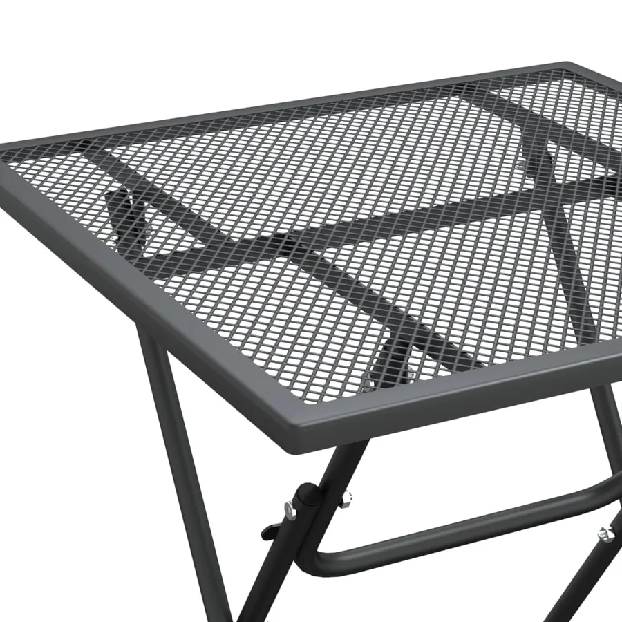 Ensemble à manger de jardin 3 pcs Maille Métal Anthracite - 7