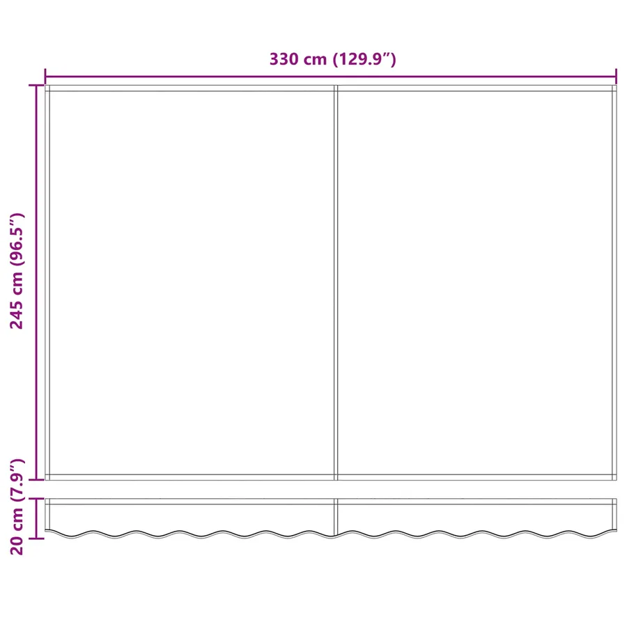 Auvent rétractable manuel Blanc 3,5 x 2,5 m - 11