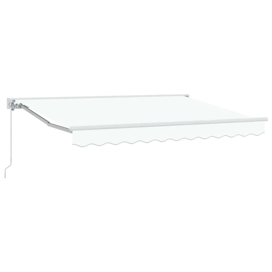 Auvent rétractable manuel Blanc 3,5 x 2,5 m - 2