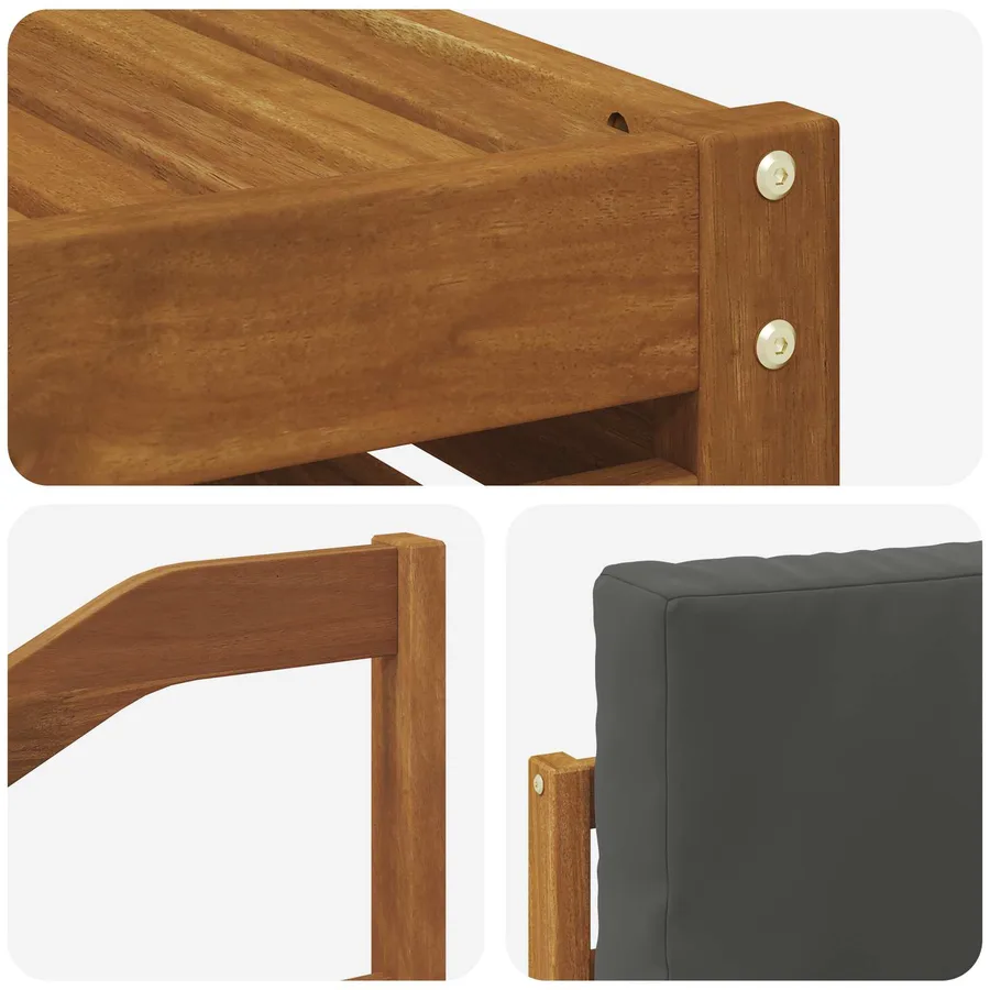 Ensemble de canapés d'extérieur 8 pcs Naturel et Anthracite - 7