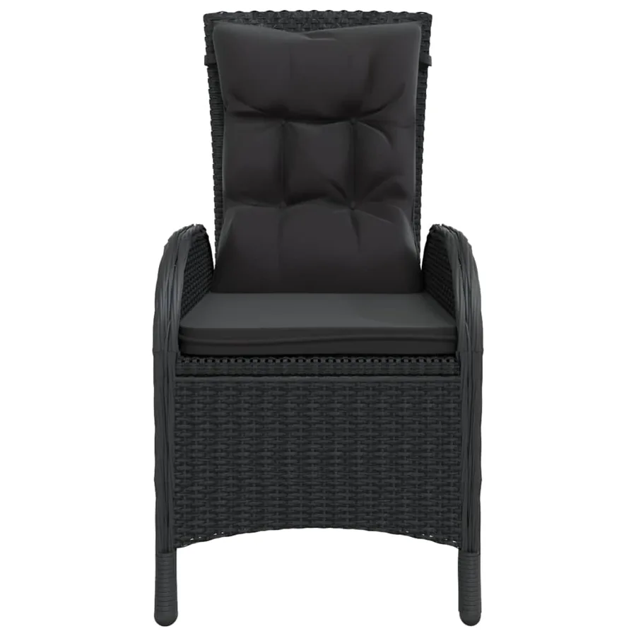 Ensemble de bistro de jardin 5 pcs Résine tressée Noir - 3