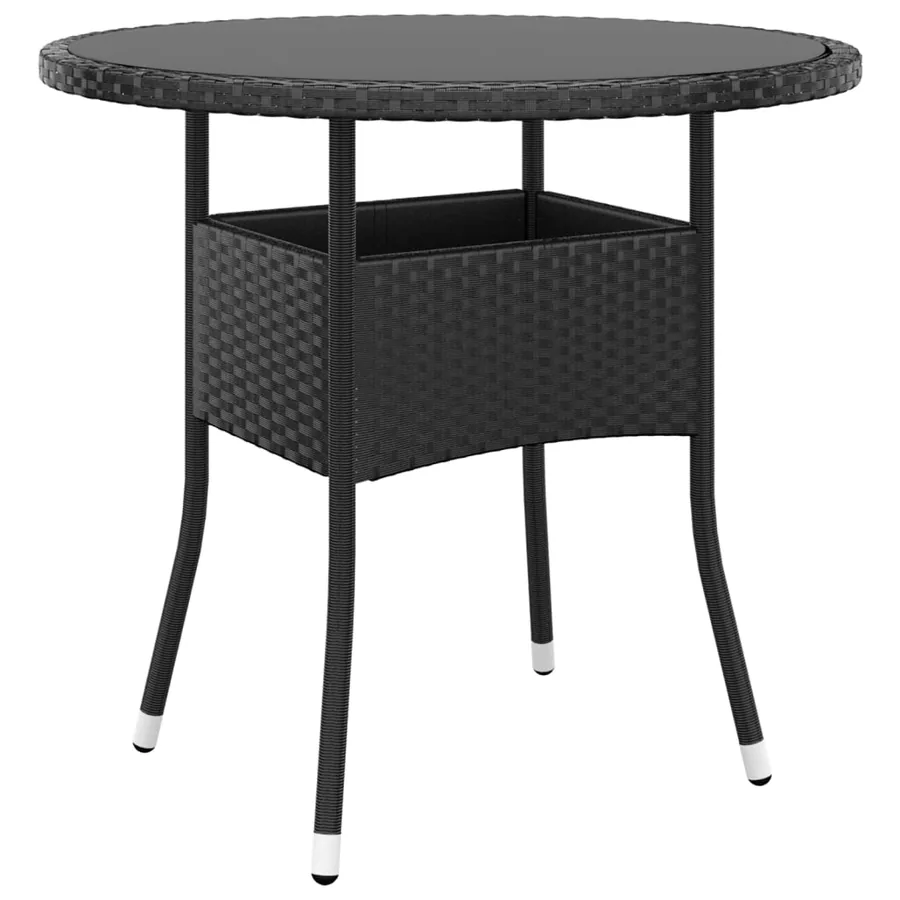 Ensemble de bistro de jardin 5 pcs Résine tressée Noir - 6