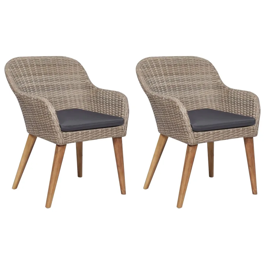 Ensemble à manger de jardin 3 pcs Marron - 5
