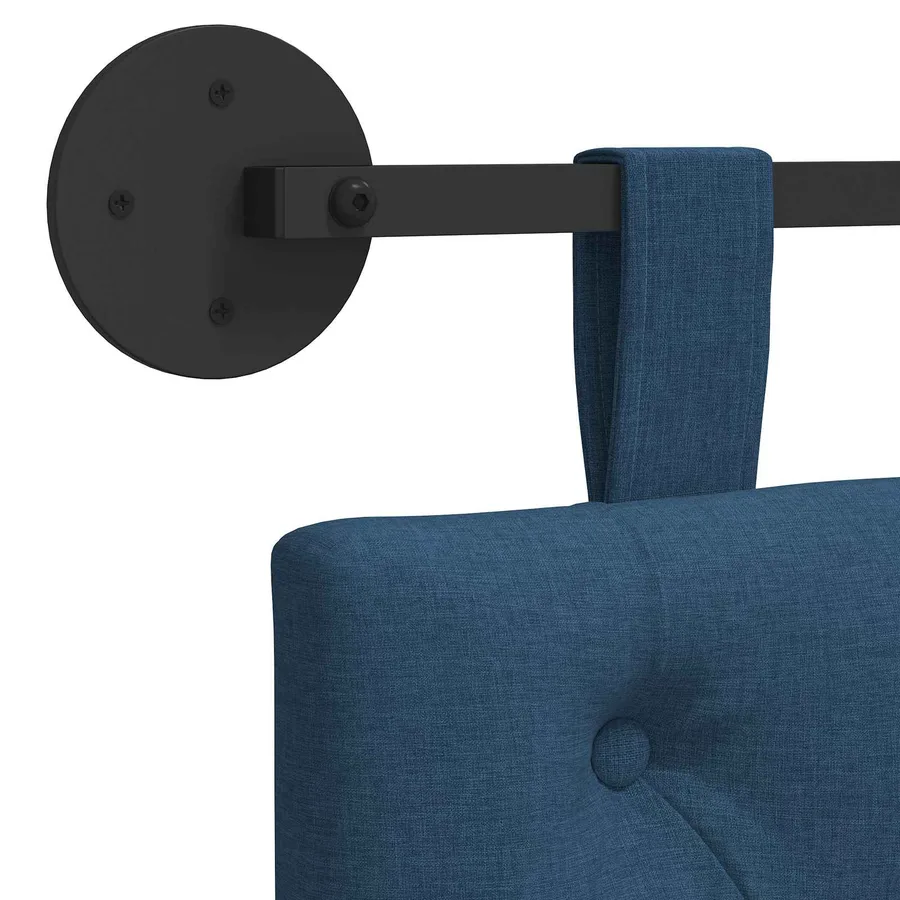 Tête de lit suspendue Bleu Tissu - 9