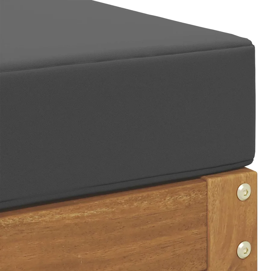 Pouf d'Extérieur Bois d'Acacia Massif Naturel - 6