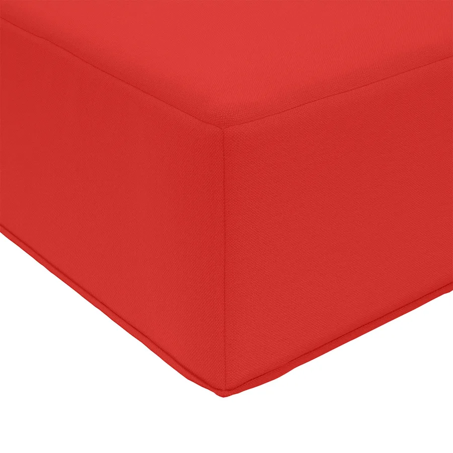 Coussin de canapé d'extérieur Rouge 60 x 60 x 8 cm Polyester - 6