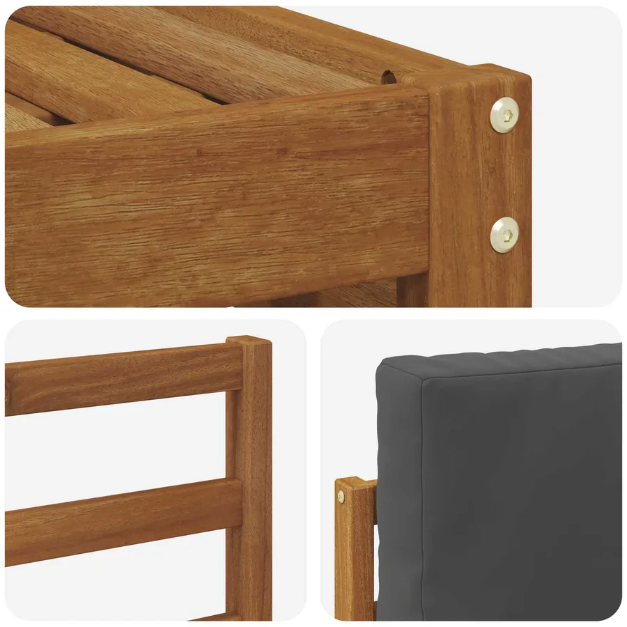 Ensembles de canapés avec coussin 6 pcs Naturel et Anthracite - 5