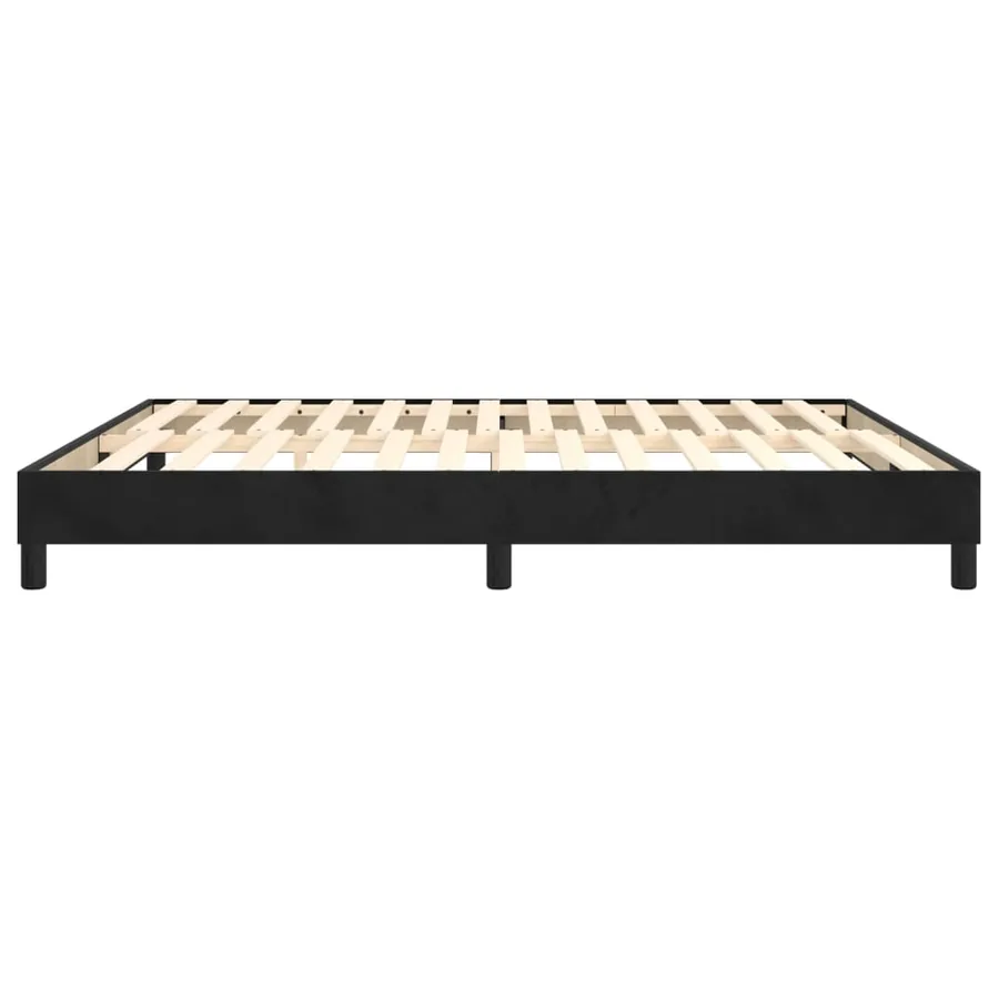Slatted bed frame black 180x200 cm velvet - 6