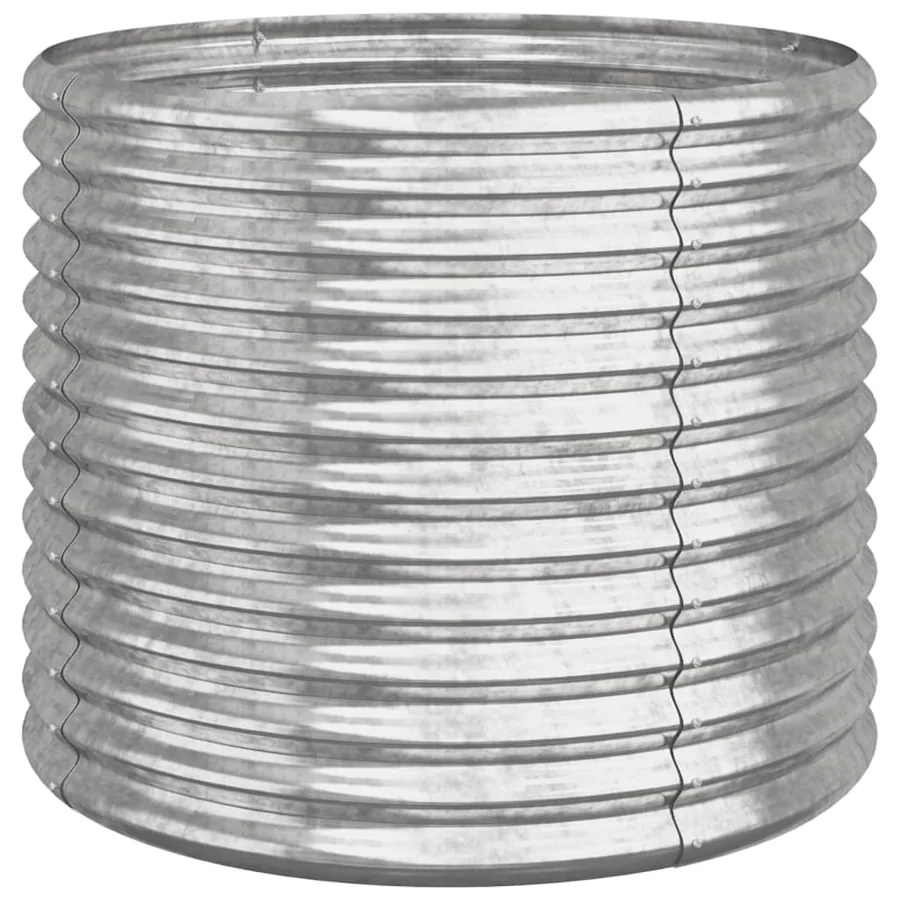 Jardinière de jardin Acier galvanisé 80x80x68 cm Argenté - 2