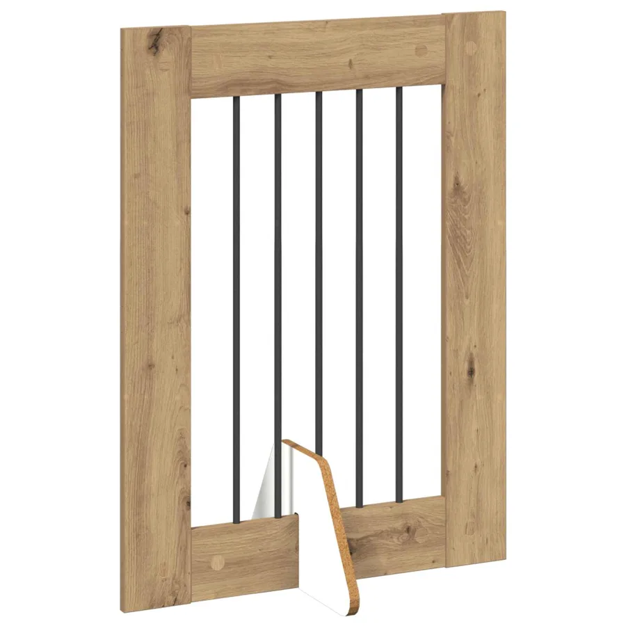 Porte de chien pliable avec supports 2 pcs Chêne artisanal - 4