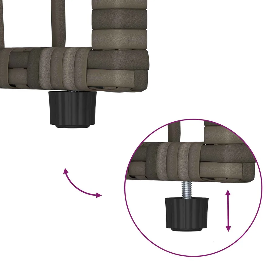 Ensemble de meubles d'extérieur 4 pcs Noir et Gris foncé - 12