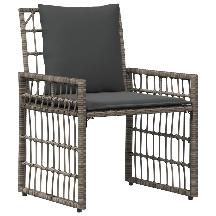 Ensemble de meubles d'extérieur 4 pcs Noir et Gris foncé - 5