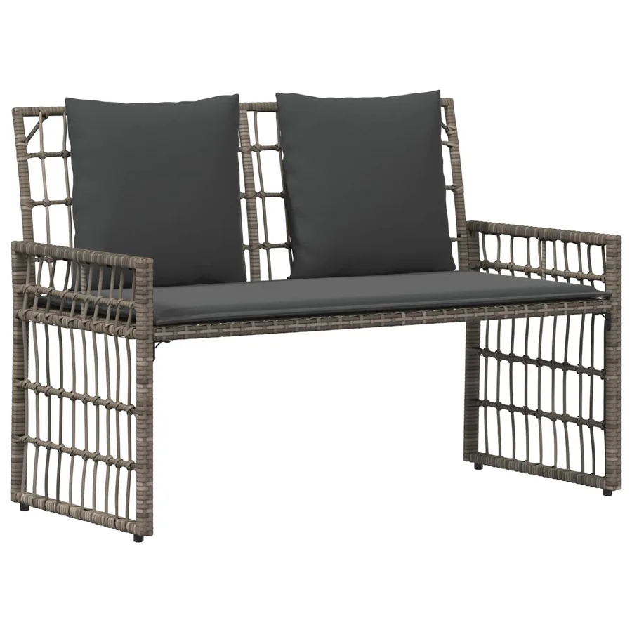 Ensemble de meubles d'extérieur 4 pcs Noir et Gris foncé - 6