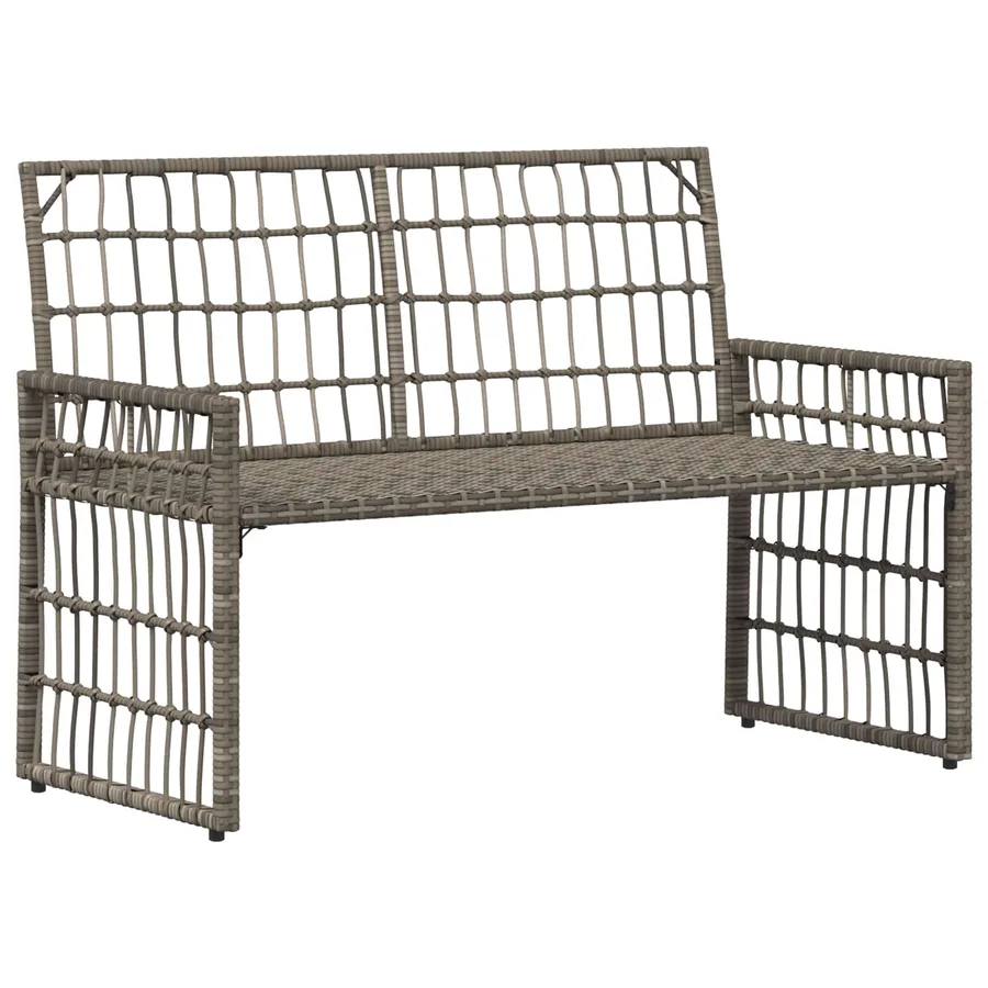 Ensemble de meubles d'extérieur 4 pcs Noir et Gris foncé - 9