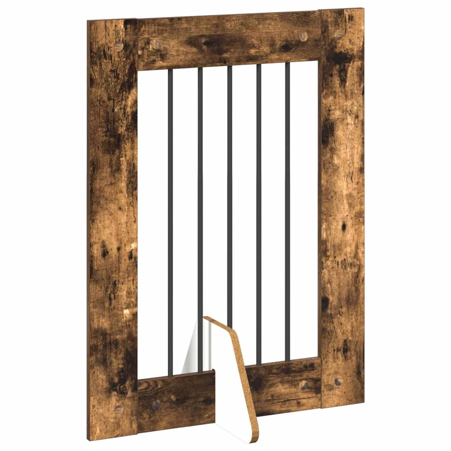 Porte de chien pliable avec supports 6 pcs Chêne fumé 362 cm - 3