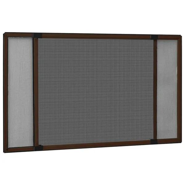 Moustiquaire extensible pour fenêtres Marron (100-193)x75 cm