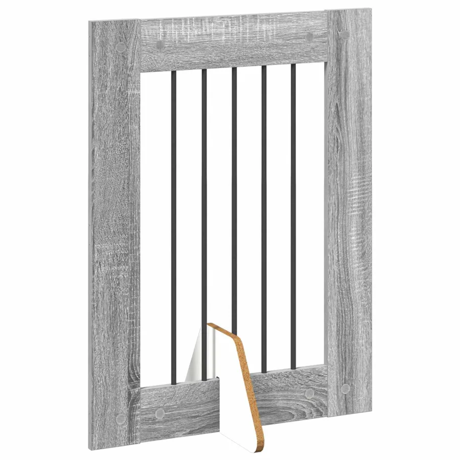 Porte de chien pliable avec supports 2 pcs Sonoma gris 120,5 cm - 4