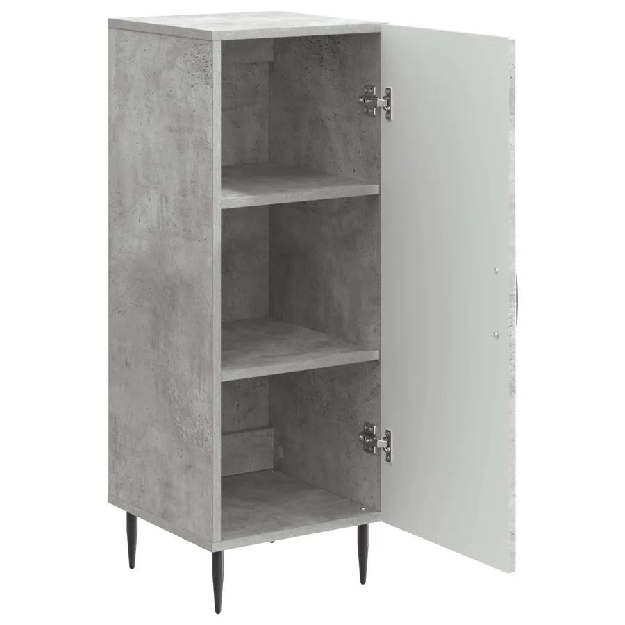 Buffet Gris béton 33 x 34,5 x 89,5 cm Bois d'ingénierie - 5