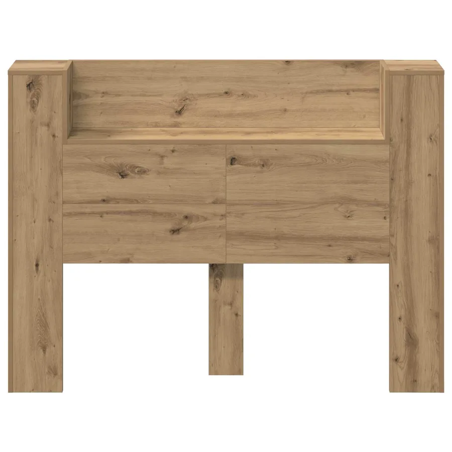 Cabinet de Tête de Lit avec LED Chêne Artisanal - 5