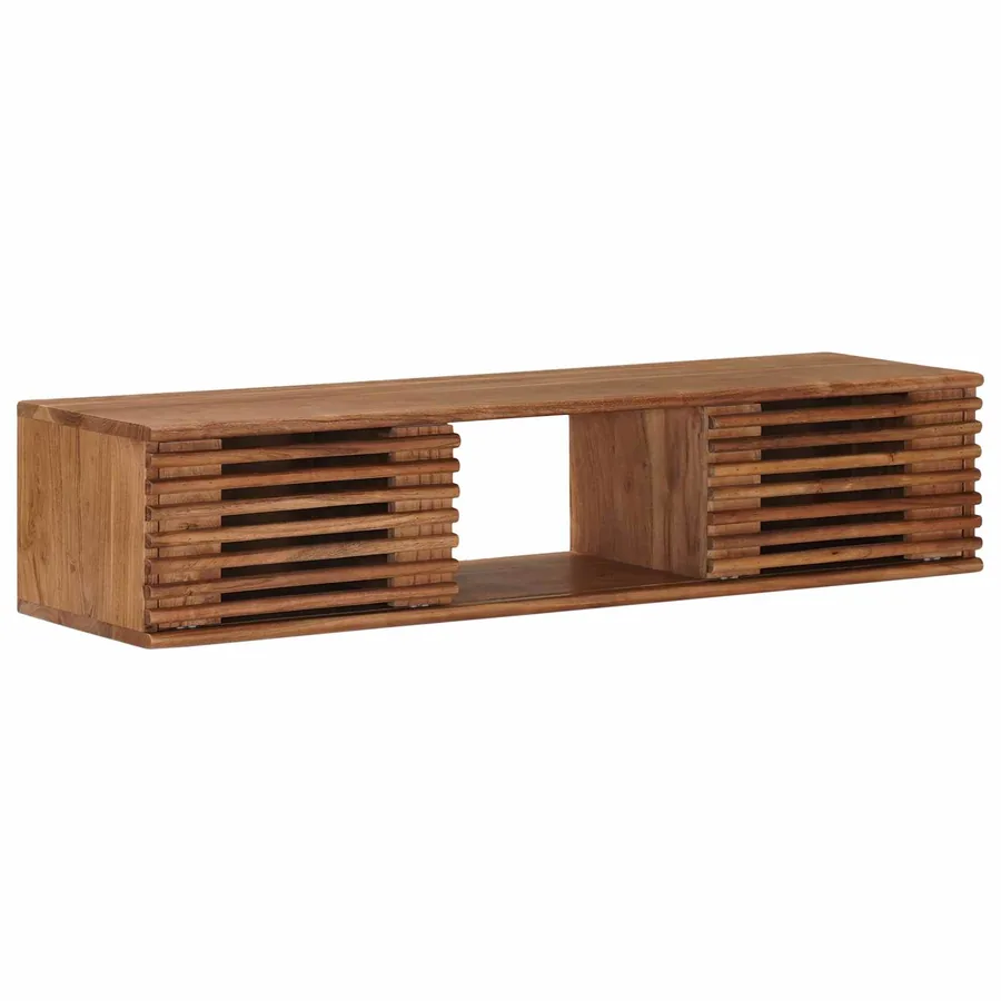 Meuble TV avec stockage avec porte Naturel 105 x 30 x 22,5 cm