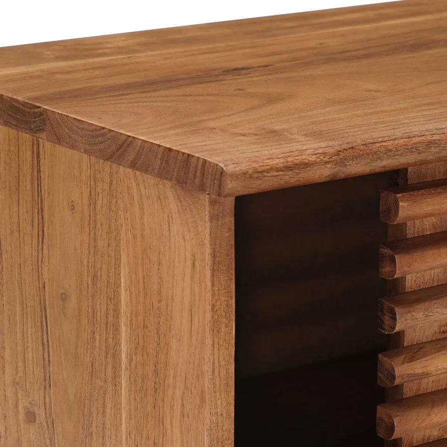 Meuble TV avec stockage avec porte Naturel 105 x 30 x 22,5 cm - 8