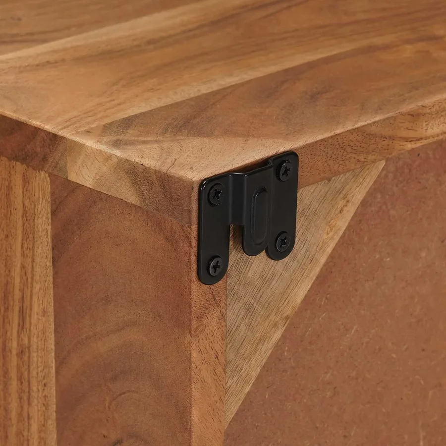 Meuble TV avec stockage avec porte Naturel 105 x 30 x 22,5 cm - 9