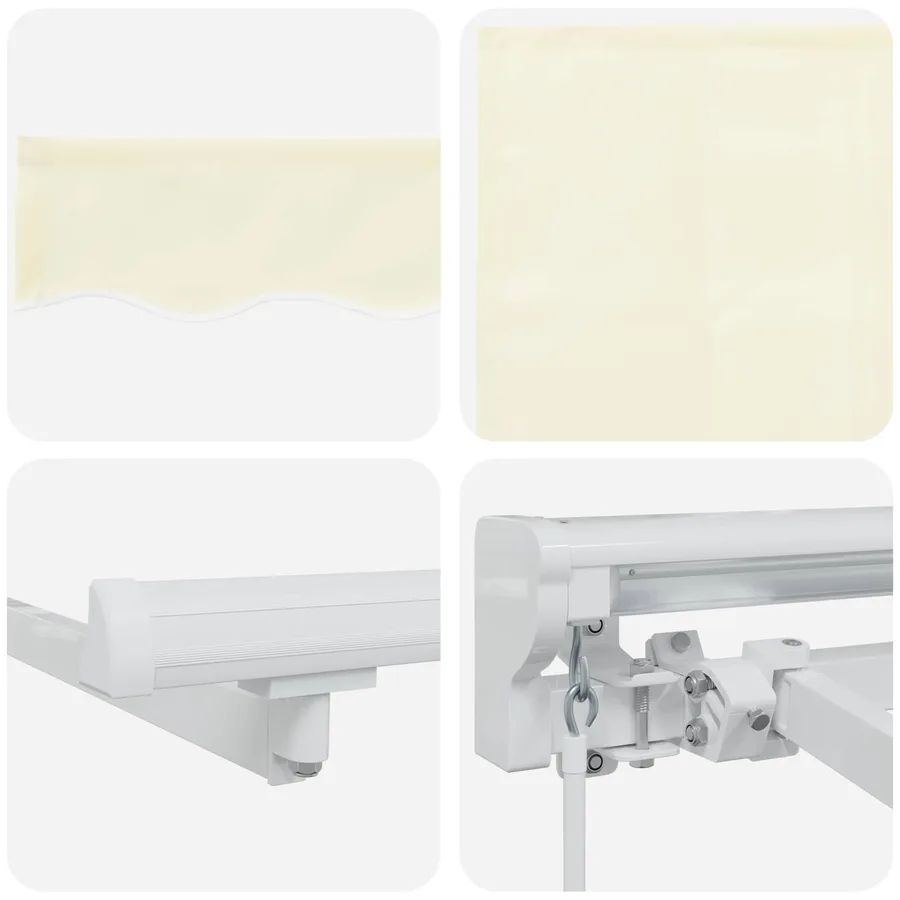 Auvent rétractable manuel Crème 3 x 2,5 m - 7