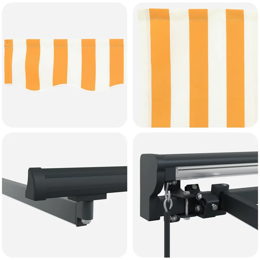 Cadre de store manuel avec LEDs 5 × 3,5 m - 9