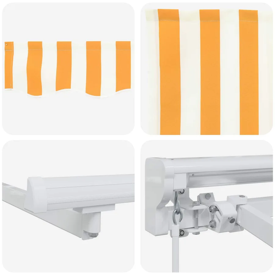 Cadre de store manuel avec LEDs Jaune et blanc 2,5 x 2 m - 9