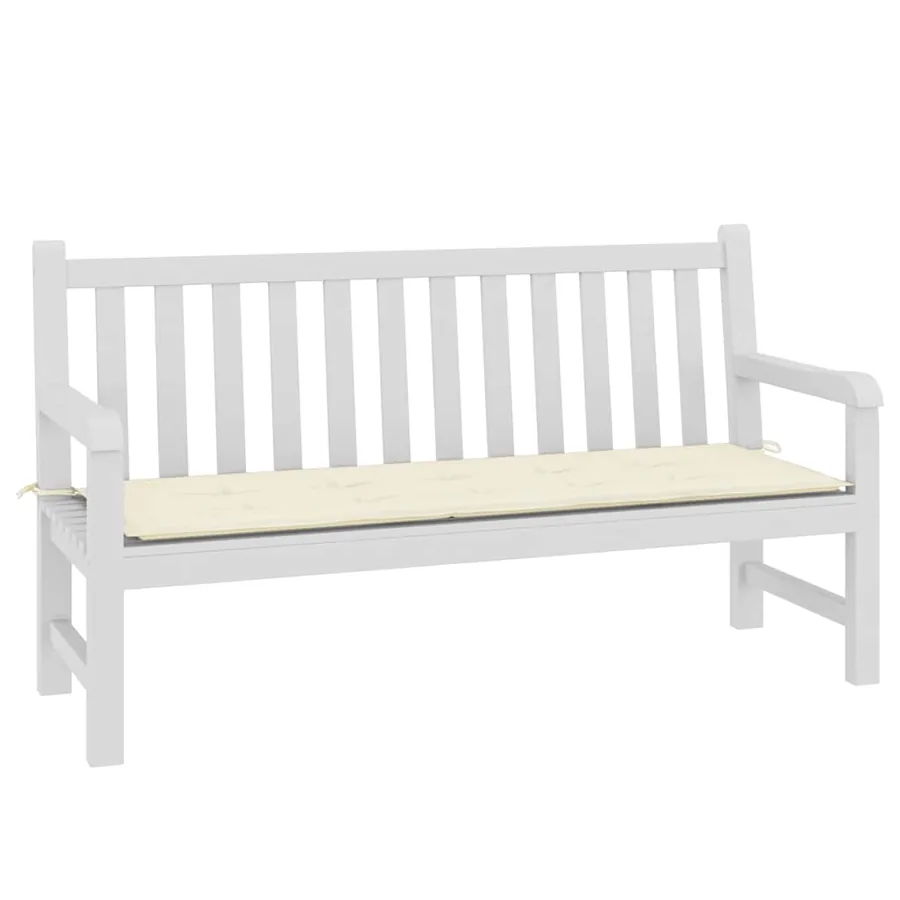Coussin de banc de jardin crème 150x50x3 cm tissu oxford - 3