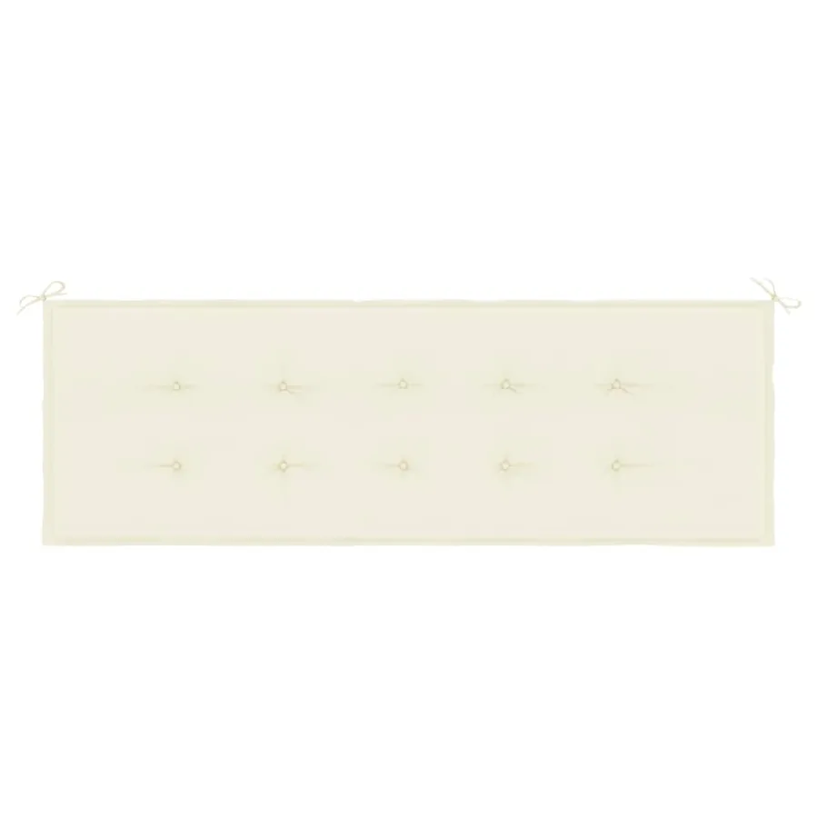 Coussin de banc de jardin crème 150x50x3 cm tissu oxford - 4