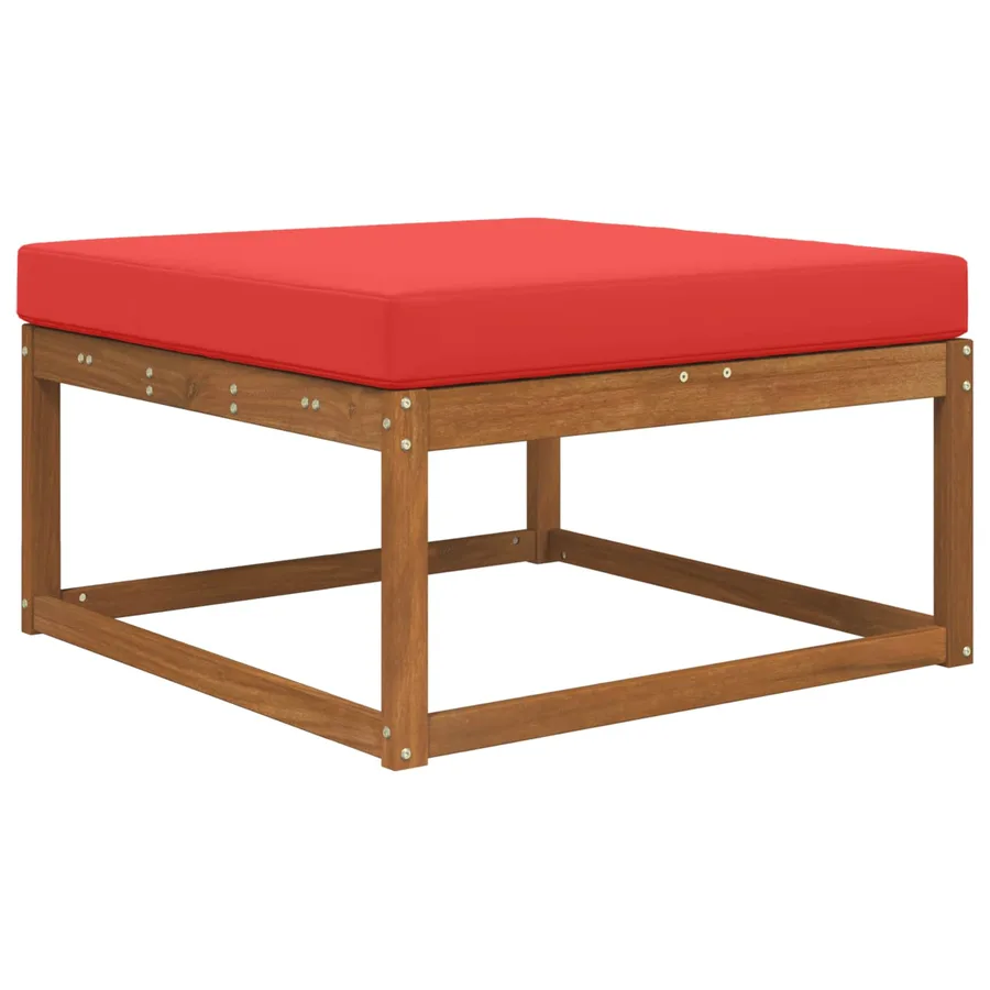 Coussin de canapé d'extérieur Rouge 80 x 80 x 8 cm Polyester - 3