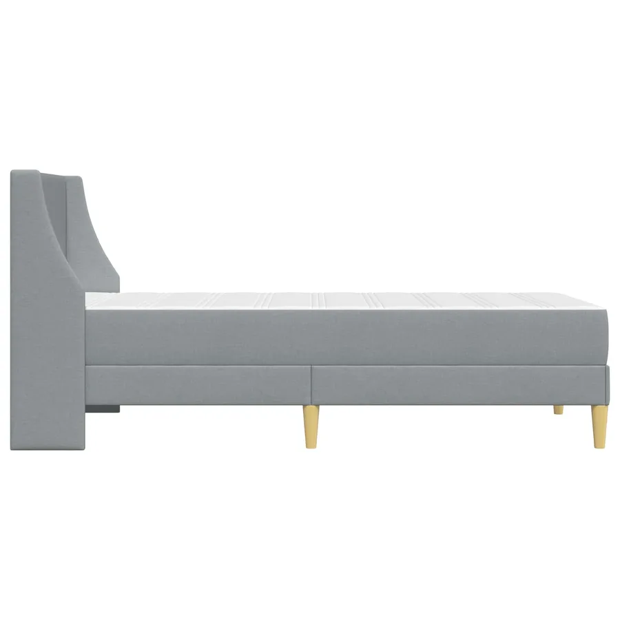 Cadre de lit avec matelas Gris clair 80x 200 cm Polyester - 7