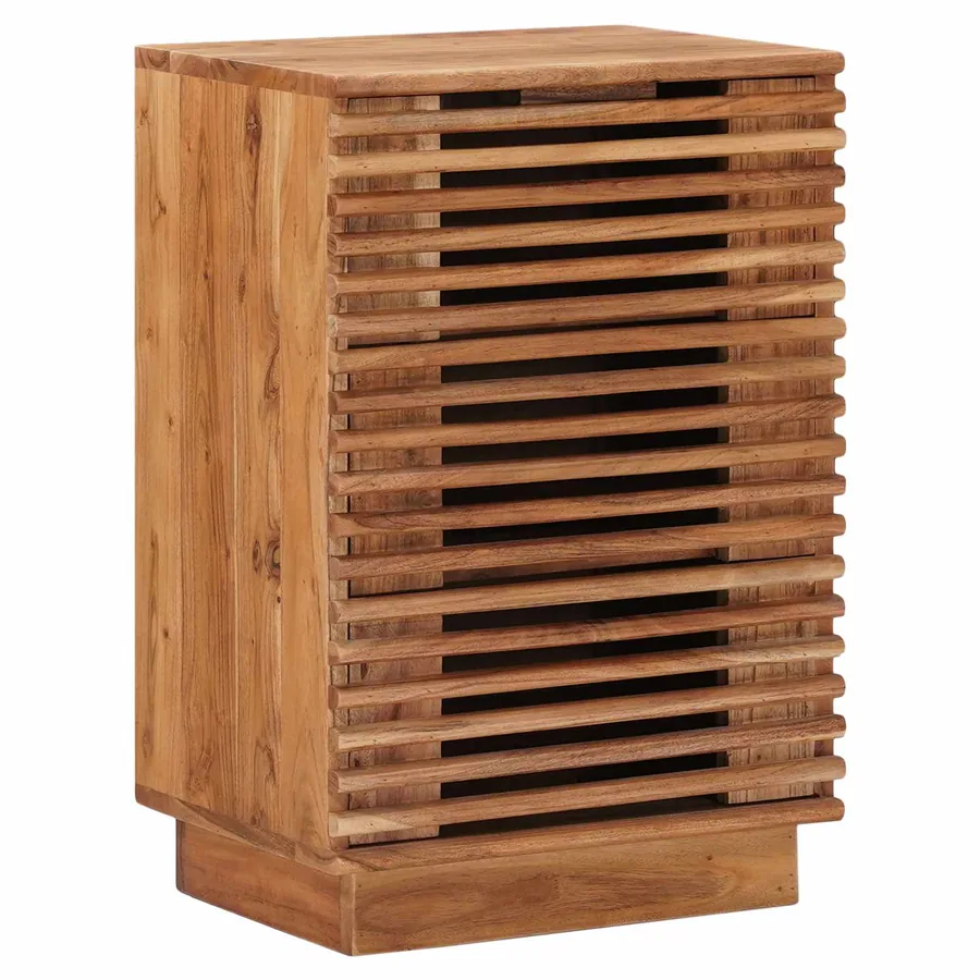 Table de chevet faite main Marron Teck 40 x 30 x 60 cm