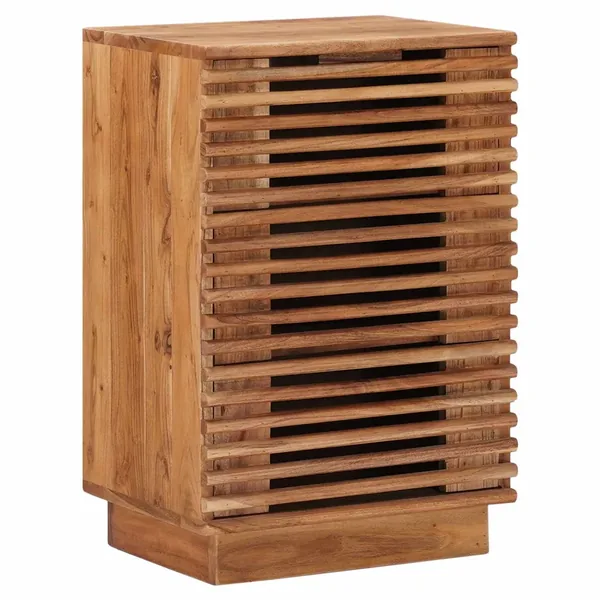 Table de chevet faite main Marron Teck 40 x 30 x 60 cm