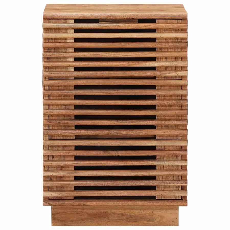 Table de chevet faite main Marron Teck 40 x 30 x 60 cm - 5