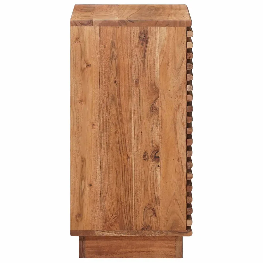 Table de chevet faite main Marron Teck 40 x 30 x 60 cm - 6