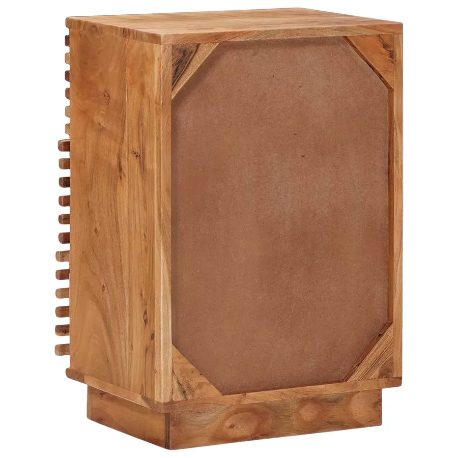 Table de chevet faite main Marron Teck 40 x 30 x 60 cm - 7