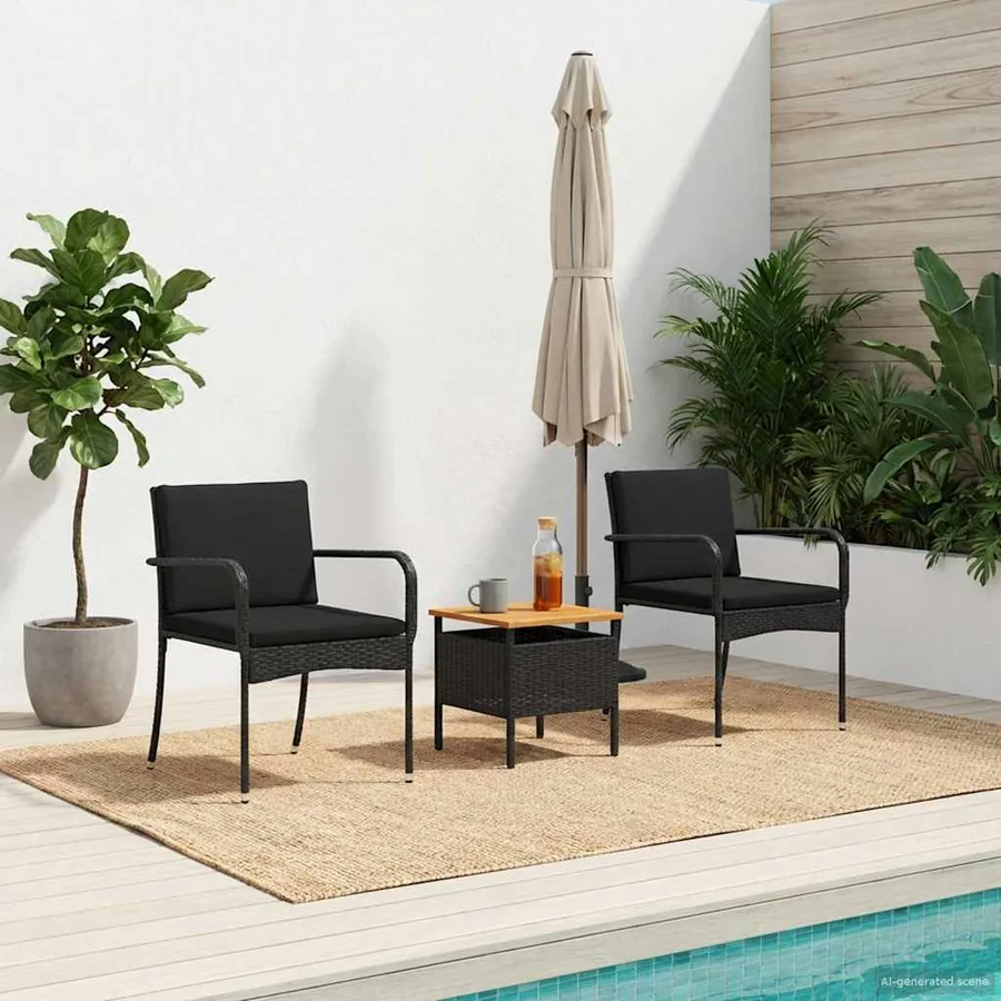 Ensemble de jardin avec coussin acier