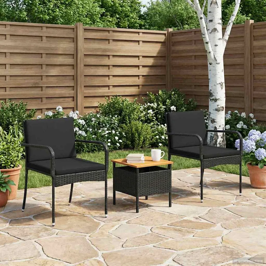 Ensemble de jardin avec coussin acier - 3