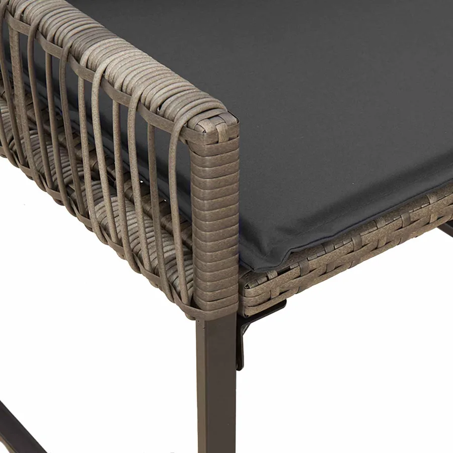 Ensemble de meubles d'extérieur 9 pcs Gris et Gris foncé - 11
