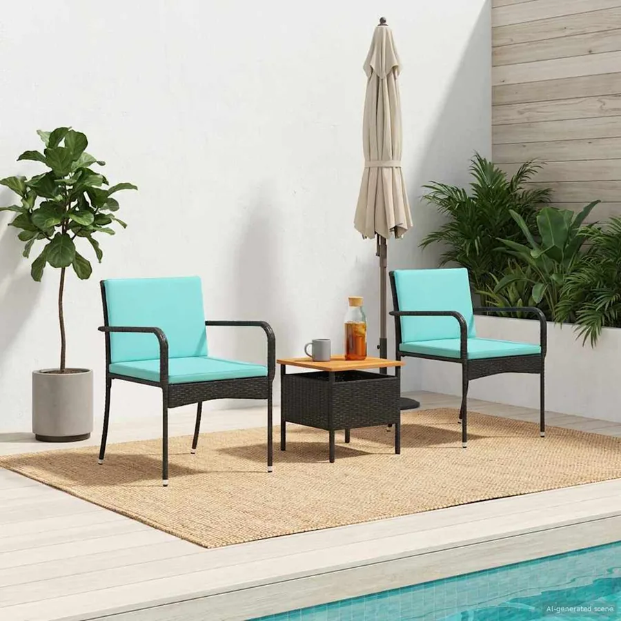 Ensemble de jardin avec coussin acier