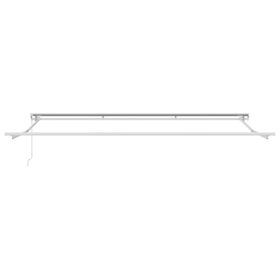 Cadre de auvent manuel Réglable Blanc 5 x 3 m Acier - 3